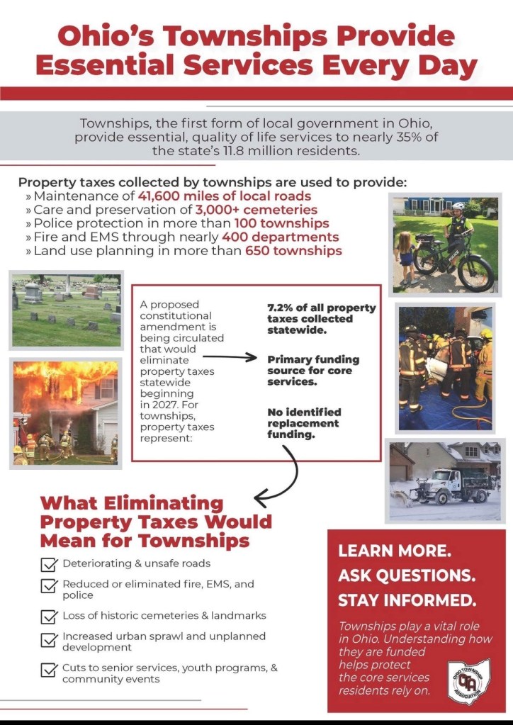 List of essential services provided by townships